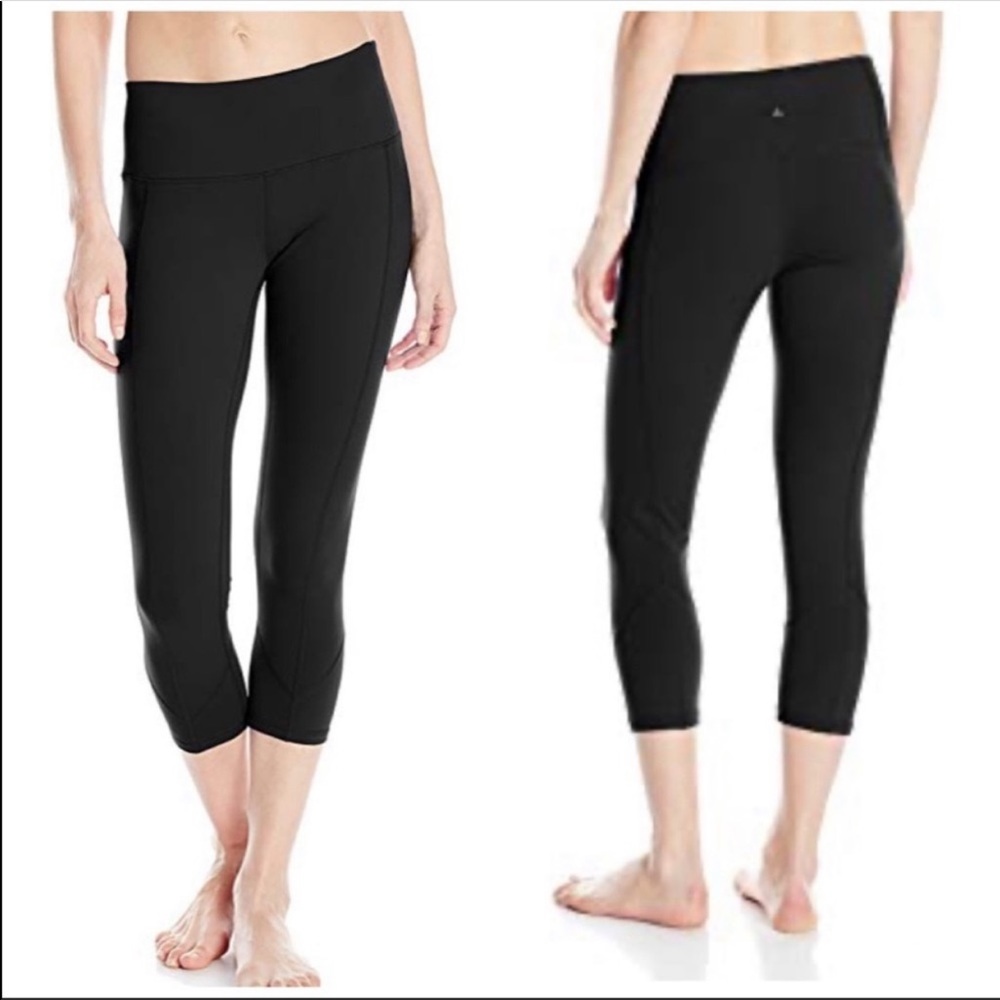 Prana Prism Mid Rise Capri Pants Black Small